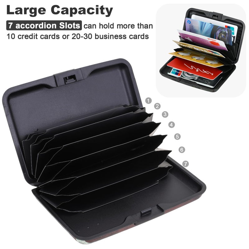 ELFISH Mini RFID Aluminum Wallet Credit Cards Holder Business Card Case Metal ID Case for Men Women (Flag) - Image 5